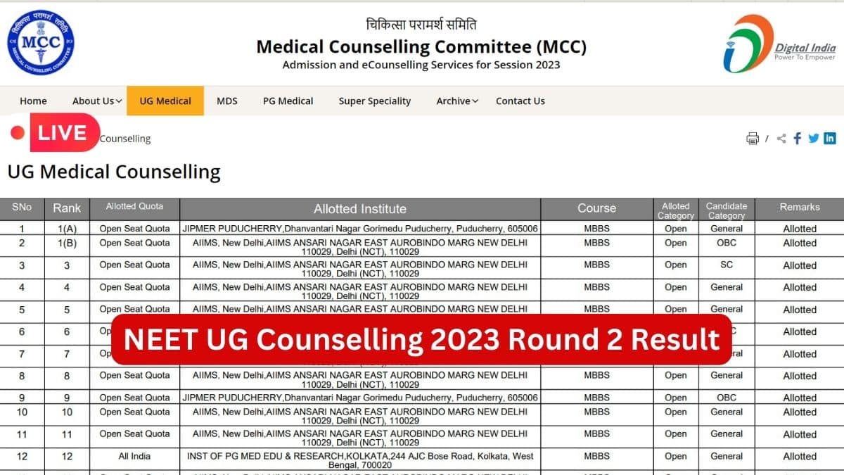 NEET UG Counselling 2023