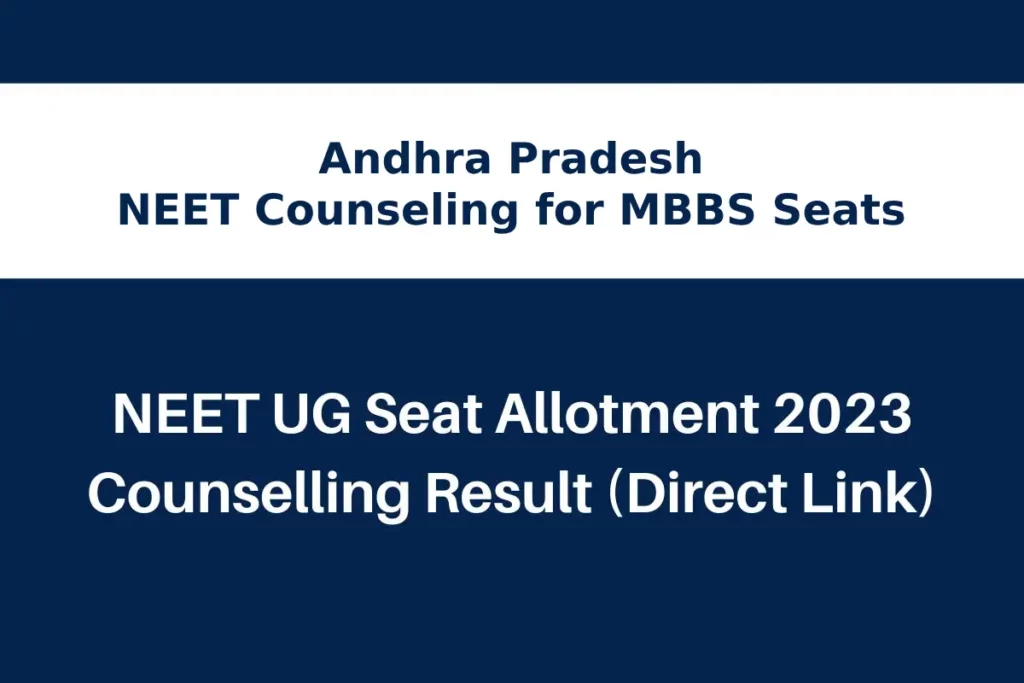 Andhra Pradesh NEET UG 2023 Counselling Round 1 MBBS seat allotment result Worldwide Colleges