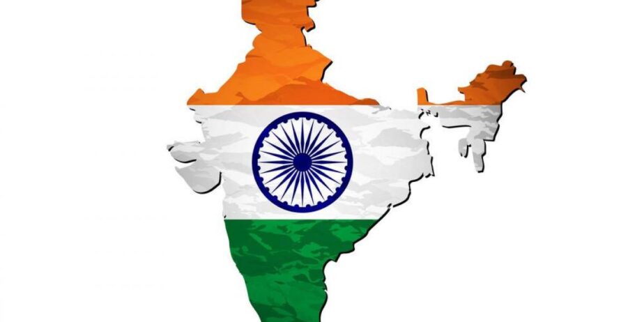 india-flag-map